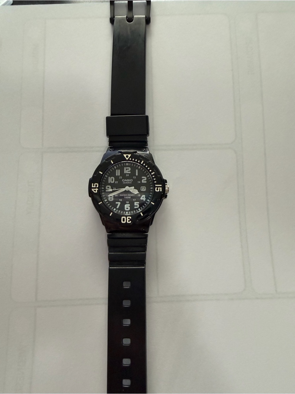 Casio Black Analog Resin Dive-Style Watch